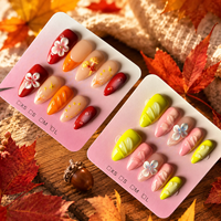 Faux ongles de haute qualité à presser, diverses collections saisonnières, sans intermédiaires, prix d'usine, vente en gros, faits à la main, lisses et épais