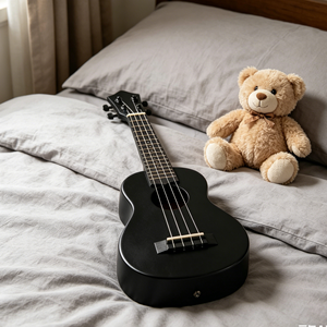 Ukulélé soprano noir à 4 cordes, mini guitare acoustique légère, idéal pour les débutants, les enfants, les adultes, les voyages, les cours de musique et les cadeaux - Product Image 6