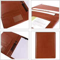 Padfolio personnalisé en similicuir reprendre l'interview de documents juridiques organisateur de portefeuille dossier avec bloc-notes de la taille d'une lettre