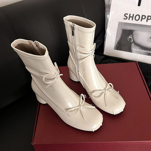 Bottines à plateforme pour femmes d'hiver sur mesure de haute qualité, chaussures habillées en cuir PU, talons aiguilles à fermeture éclair latérale - Product Image 5