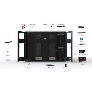 Integrated Smart <b>Network</b> <b>Cabinet</b> With Power Distribution Temperature Humidity Fire Alarm Door Access Leak Detection Management - Product Image 4