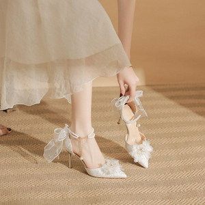 Venta al por Mayor Directa de Fábrica, Tacones Altos con Lazo para Boda, Sandalias de Tacón Alto para Mujer, Tacones Altos de Diseñador - Product Image 5