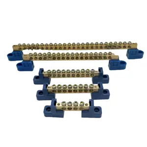 High Grade Brass Neutral Links And Copper Earth Bus Bar Terminal Blocks Links For Earthing Accessories And Electrical Fittings