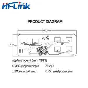 Venda quente HLK-LD2450 24G 8M MM Onda Trilha Do Corpo Humano Trajetória LD2450 Radar Módulo Sensor De Movimento Para Smart Home