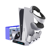 Refroidissement de quai ultra-multifonction pour PS5 Console Charge pour PSVR2 & PS5 Controller Game Disc Storage Bracket Usb Hub Station