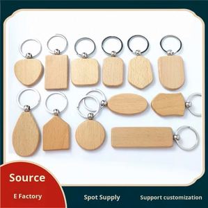 Custom Promotional <b>Gifts</b> Round Heart-Shaped Rectangular Oval and Square Wooden Pendants Zelkova Keyain Key Chains - Product Image 6