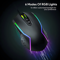 Souris de jeu optique programmable à 7 touches, sans fil et filaire, de haute qualité, OEM, éclairage, vente en gros, chroma RGB, 7200 DPI