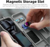 Sinyutia Travel Waterproof Case untuk Osmo Pocket 3 dengan Slot Filter Magnetik CPL/ND, 2 Slot Kartu & Tali Pergelangan Tangan