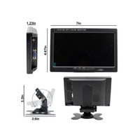 Mini moniteur CCTV TFT LED 7 pouces, écran large avec port Spekar AHD, écran LCD étendu, connexion HDMIED, montage mural