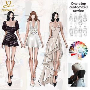 Aziende di Produzione di Abbigliamento di Lusso a Dongguan, Produzione OEM di Abiti a <span class=keywords><strong>Pois</strong></span> Personalizzati per Marchi di Abbigliamento Femminile - Product Image 1