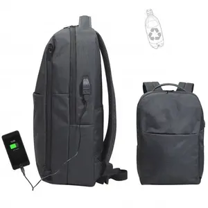 RPET <b>backpack</b> with USB port sustainable merchandising - Product Image 1