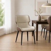 Chaises de salle à manger modernes, chaise d'appoint de cuisine, siège rembourré, pieds en fer, pivotante, pour la maison, le bureau, le bar, le parc, le restaurant, le café