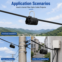 Pince de suspension haute résistance résistante aux intempéries pour câbles à fibres optiques et câbles de branchement, installation aérienne FTTH