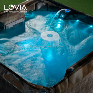 เครื่องทำน้ำอุ่น5.5KW กลางแจ้งแบบน้ำวนอ่างน้ำร้อน50เครื่องนวดกลางแจ้งพร้อมไฟเปลี่ยนสี - Product Image 1