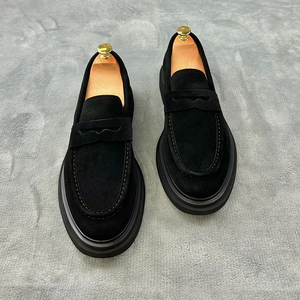 Mocasines de Cuero Genuino y Gamuza para Hombre, Estilo Británico, Casuales y Elegantes, Nuevos, Modernos, Duraderos y Fáciles de Poner - Product Image 3