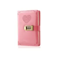 Diario di chiusura con Password in pelle rosa donna diario segreto carino B6 quaderno con combinazione di quaderni con lucchetto