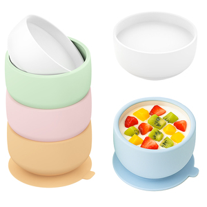 Plato y Tazón <span class=keywords><strong>de</strong></span> Cerámica para Niños Pequeños con <span class=keywords><strong>Cubierta</strong></span> <span class=keywords><strong>de</strong></span> Silicona <span class=keywords><strong>de</strong></span> Grado Alimenticio, Mangas <span class=keywords><strong>de</strong></span> Silicona, Tazón <span class=keywords><strong>de</strong></span> Porcelana - Product Image 2