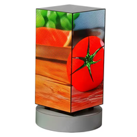 Écran LED de bureau miniature P2.5 en forme de cube carré, affichage LED d'intérieur 160 mm * 320 mm GOB 4 faces, écran LED pour comptoir d'accueil