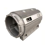 Coque de moteur en aluminium moulé de grand diamètre avec ailettes de refroidissement pour moteur synchrone à aimant permanent à forte charge