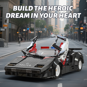 1383 pièces Xbert 66121 MOC modèle de voiture de Police assemblage éducatif petites pièces bricolage jouets pour garçons enfants cadeau blocs de construction ensembles - Product Image 3