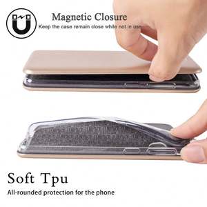 Funda de Cuero PU Tipo Libro OEM Forcell Elegance para TECNO SPARK 8 GO <span class=keywords><strong>2022</strong></span> 8C POP5 LITE CAMON18 I POVA2, Funda Protectora con Ranuras para Tarjetas - Product Image 4