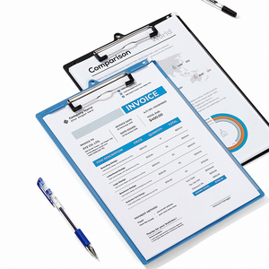 COMIX <span class=keywords><strong>A4</strong></span> Portablocco Robusto, Graffette per Documenti, Cancelleria per Ufficio, Multiuso, Scala in <span class=keywords><strong>Centimetri</strong></span>, Alta Qualità - Product Image 3