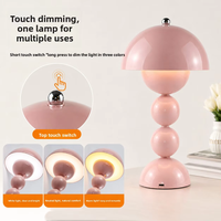 Lampe de table LED à intensité variable avec commande tactile, alimentée par batterie 5V, en ABS de style nordique - Utilisation pour chambre à coucher/mariage/bureau - Lumière ambiante toujours brillante