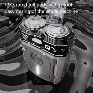 Mini <span class=keywords><strong>Afeitadora</strong></span> Rotativa de Doble Cuchilla Estilo Mecha 2025 <span class=keywords><strong>para</strong></span> <span class=keywords><strong>Hombre</strong></span>, IPX7 Impermeable, Afeitadoras Eléctricas de Viaje de Alta Calidad <span class=keywords><strong>para</strong></span> el Hogar y Hoteles - Product Image 3