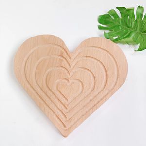 Bandeja de Madera en Forma de Corazón, Plato para Pastel, Decoración Rústica para el Hogar, Certificación BSCI - Product Image 5