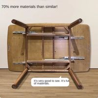 Table à manger rectangulaire extensible et pliable en bois massif veiné, design minimaliste moderne, pour la maison, petits espaces