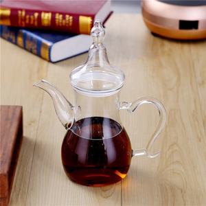 Service à thé et café en verre borosilicate de style turc, théière arabe, faite à la main, soufflée à la <span class=keywords><strong>bouche</strong></span>, couvercle en acier inoxydable, taille personnalisable, infuseur - Product Image 3