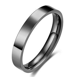 Stainless Steel <b>Ring</b> 3mm Smooth Finish Unisex <b>Couple</b> <b>Ring</b> Everyday Wear Round Geometric Shape Jewelry CG1618 - Product Image 5