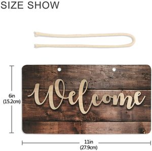 Vendita calda delle donne della fattoria porta segni di legno appeso a bordo con il nome di benvenuto dipinto a <span class=keywords><strong>mano</strong></span> <span class=keywords><strong>per</strong></span> la decorazione della casa - Product Image 3