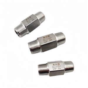 Válvula de retención neumática de acero inoxidable 304 con rosca ZG NPT 1/8 \ "1/<span class=keywords><strong>4</strong></span> \" <span class=keywords><strong>3</strong></span>/8 \ "1/2 \" <span class=keywords><strong>3</strong></span>/<span class=keywords><strong>4</strong></span> \ "1 \" Válvula de retención unidireccional - Product Image 5