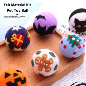 Bán Buôn Giáng Sinh Halloween Trong Nhà Thân Thiện Với Môi Tương Tác 100% Len Mềm Felted <span class=keywords><strong>Kitten</strong></span> Bóng Đồ Chơi Cho Mèo - Product Image 3