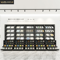 Présentoir Moderne en Métal pour Carreaux avec Tiroirs – Combinaison Multifonctionnelle, Gain de Place, Personnalisable pour Showroom et Exposition