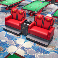 Ensemble de canapés et chaises de billard au design minimaliste commercial moderne en cuir – Combinaison de chaises de billard