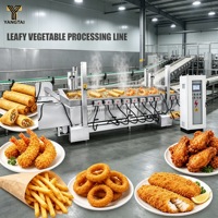Ligne de friture automatique industrielle, adaptée aux crevettes frites, aux rouleaux de printemps, aux filets de poisson, aux usines de transformation de snacks surgelés