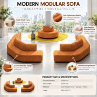 Modernes Rundes Modulares Sofa mit Stoffbezug für Hotel-Lobby Loungebereich Öffentliche Sitzlösung