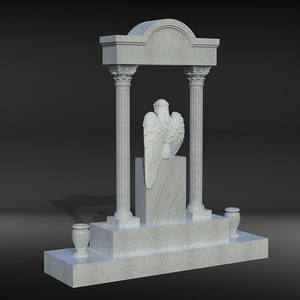 Prix de gros Statue d'ange en bronze Lapida Ange pleureur Base monumentale Forme béton Precasat - Product Image 3