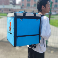 Sac de livraison de pizza de haute qualité, grande capacité, marque personnalisée, 500d, sac de livraison de nourriture isolé en PVC pour motos, vélos