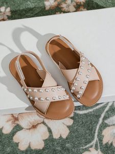 Sandales d'été de haute qualité pour enfants, en PU, à bout ouvert, avec perles, pour filles - Product Image 4