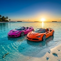 Nouvelle arrivée 2026, voiture à réaction de conception Ferrari, 170 °   Structure à trois coques avec moteur Yamaha pour les loisirs nautiques et les activités côtières