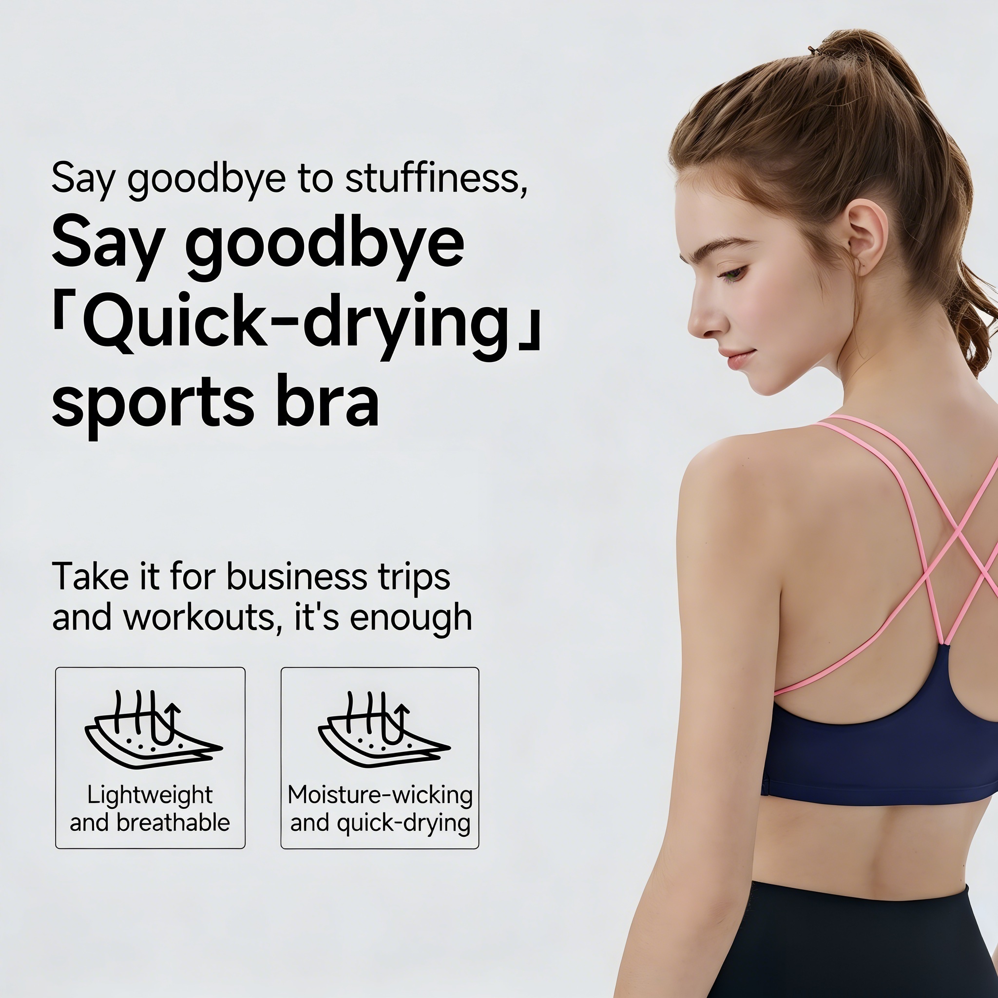 JCX Sweat Absorbing Quick-drying Yoga Underwear Fixed Cup Contrast Cross Beauty Back Sports Bra Lightweight Naked Fitness Vest