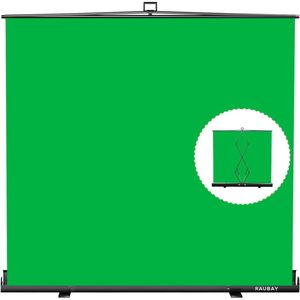 Raubay Green Screen Backdrop 78.7 x 82.7in Collapsible Retractable Chroma <b>Key</b> <b>Panel</b> For Video Shoot Photo Studio - Product Image 2