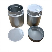 Boîte en métal ronde hermétique personnalisée de qualité alimentaire pour thé vert, vide, 30g 40g, pour matcha et épices, avec couvercle en plastique