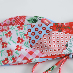 Traje de Baño Bikini Sexy de Dos Piezas con Estampado Floral Transpirable, Estilo Europeo Americano, Sin Tirantes, con Tanga, Marca FEINA - Product Image 4