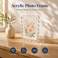 Cadre photo en acrylique transparent pour bureau, support d'affichage de table, cadre photo pour la maison, le bureau, affichage portrait ou paysage, OEM ODM