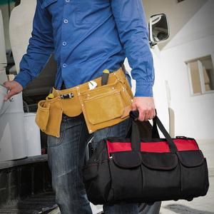 WORKPADRO 16-inch Heavy-Duty Tote Bag Wide-Mouth <strong>Tool</strong> <strong>Storage</strong> With Waterproof Rubber Base Customized OEM &amp; ODM Support Outdoors - Product Image 3