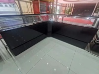 Vitrine Réfrigérée de Boucherie à Température Unique avec Éclairage LED, Comptoir de Présentation en Acier Inoxydable Personnalisable
